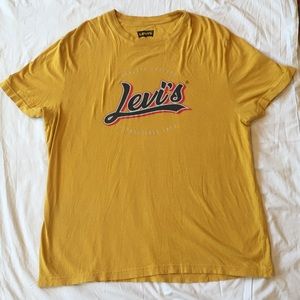 Levi’s Mustard Yellow Unisex Cotton T-Shirt Size 2XL